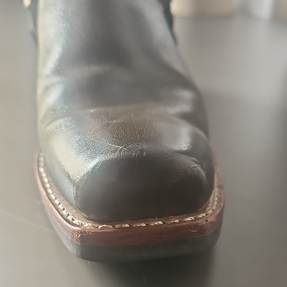 FRYE Harness Olive Green Boots Women's Size 9 Vintage Made In USA 12R - Picture 4 of 12